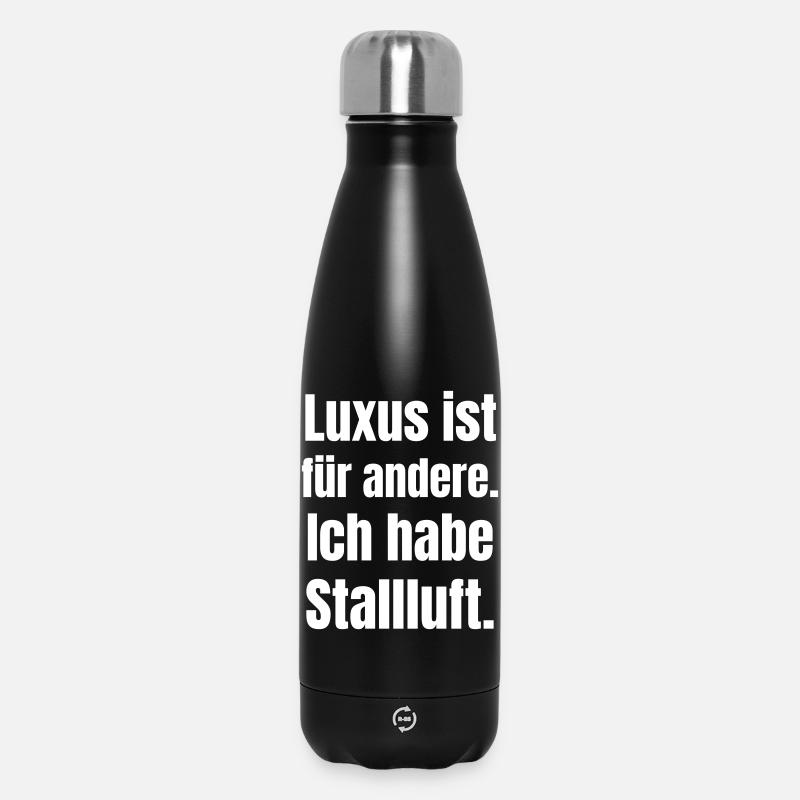 Le luxe, c’est pour les autres – Stallluft Typography - Bouteille isotherme 500 ml - noir