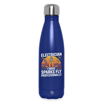  Electrician I Make Sparks Fly Professionally - Thermosflasche 500 ml - Dunkelblau  - Vorne
