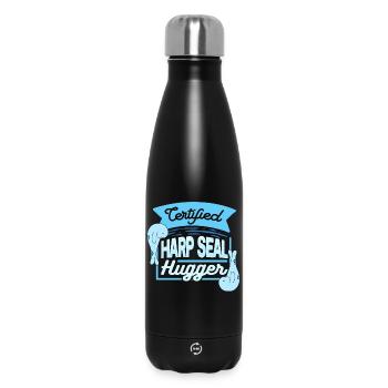 Sattelrobbe Robben Certified Harp Seal Hugger - Insulated Water Bottle 500 ml - black - Front