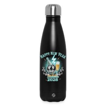 Frohes neues Jahr 2026 Feuerwerksfeier - Thermosflasche 500 ml - Schwarz - Vorne