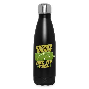 Energy Drinks Are My Fuel - Insulated Water Bottle 500 ml - black - Front
