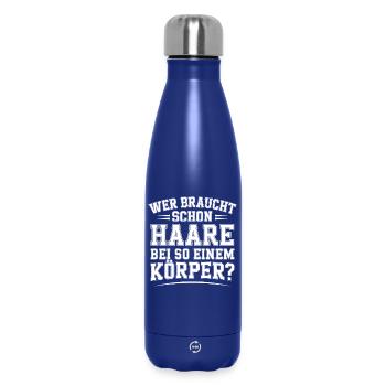 Chauve qui a besoin de cheveux Chauve Chauve - Bouteille isotherme 500 ml - bleu foncé  - Devant