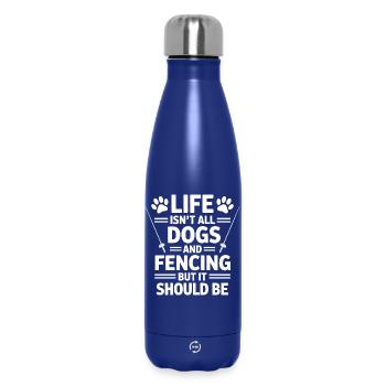 Fechten Sprüche Hunde Lustiges Fechten Geschenk - Thermosflasche 500 ml - Dunkelblau  - Vorne