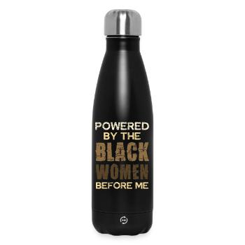 Le pouvoir des femmes noires avant moi - Bouteille isotherme 500 ml - noir - Devant