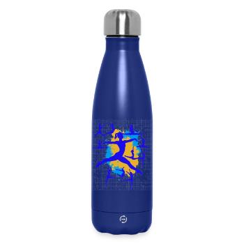Gymnastics Gymnastics Acrobatics Artistic Gymnastics - Insulated Water Bottle 500 ml - dark blue  - Front