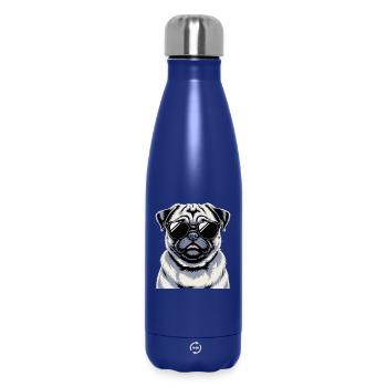 Pug - Insulated Water Bottle 500 ml - dark blue  - Front