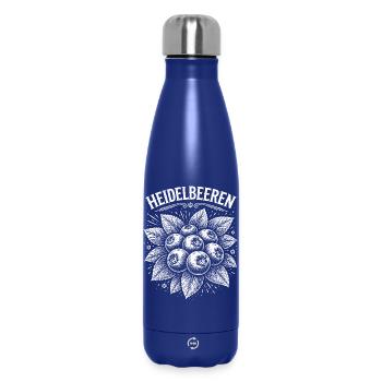 Heidelbeeren Illustration - Thermosflasche 500 ml - Dunkelblau  - Vorne