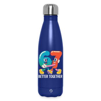 Six et Sept : Mieux ensemble - Bouteille isotherme 500 ml - bleu foncé  - Devant