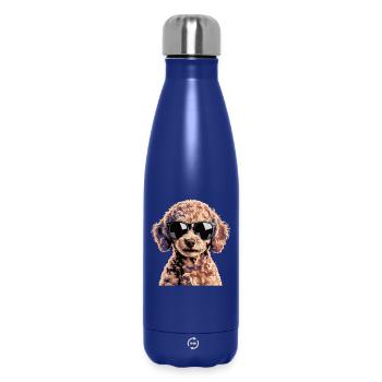 Brauner Toypudel - Thermosflasche 500 ml - Dunkelblau  - Vorne