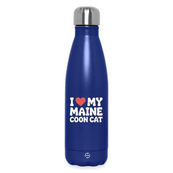 Ich liebe meine Maine Coon-Katze - Thermosflasche 500 ml - Dunkelblau  - Vorne