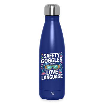 Love Language Safety Goggles - Thermosflasche 500 ml - Dunkelblau  - Vorne
