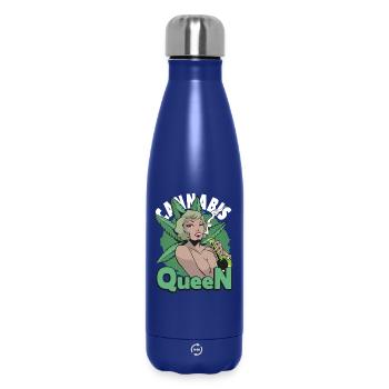Tenue de Reine du Cannabis - Bouteille isotherme 500 ml - bleu foncé  - Devant