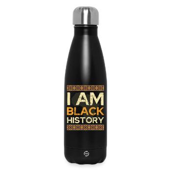 I am Black History - Insulated Water Bottle 500 ml - black - Front