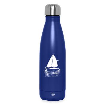 Segelboot Grafik - Thermosflasche 500 ml - Dunkelblau  - Vorne