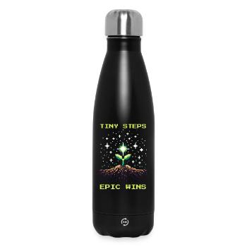 Kleine Schritte große Erfolge | Sozialarbeit - Thermosflasche 500 ml - Schwarz - Vorne