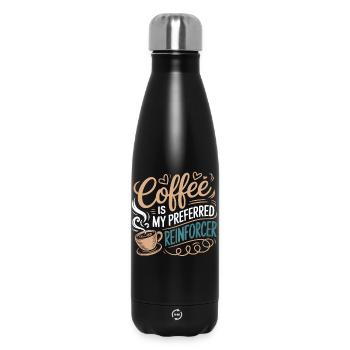 Coffee as the preferred Reinforcer - Insulated Water Bottle 500 ml - black - Front