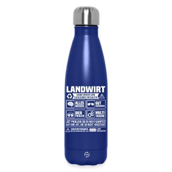 Définition de l’agriculteur – Conception drôle du fermier - Bouteille isotherme 500 ml - bleu foncé  - Devant