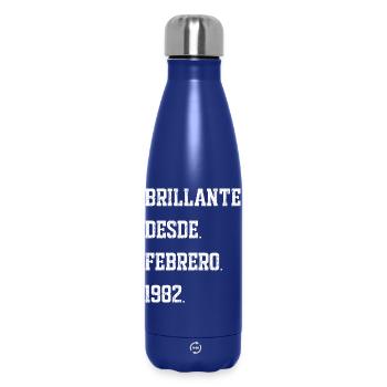 Date de naissance : février 1982 - Bouteille isotherme 500 ml - bleu foncé  - Devant
