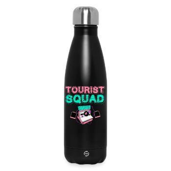 Voyageurs et Appareils photo de voyage court de Travelers dans le monde - Bouteille isotherme 500 ml - noir - Devant