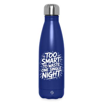 Too Smart To Waste One Night Nachtschwärmer - Insulated Water Bottle 500 ml - dark blue  - Front