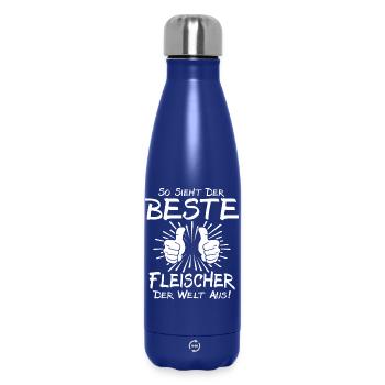 Bester Fleischer - Thermosflasche 500 ml - Dunkelblau  - Vorne