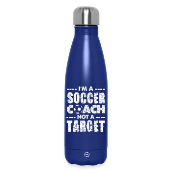Football coach, no goal - Insulated Water Bottle 500 ml - dark blue  - Front