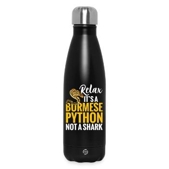 Schlangenbesitzer Terrarium-Reptiliengehege Burmesisch - Thermosflasche 500 ml - Schwarz - Vorne