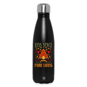 Tiny House Less Space More Living - Insulated Water Bottle 500 ml - black - Front