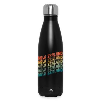 Néo-Zélandais Néo-Zélandais Rétro Vintage NZ - Bouteille isotherme 500 ml - noir - Devant