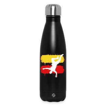 Parkour Freerunning Silhouette Sport - Thermosflasche 500 ml - Schwarz - Vorne