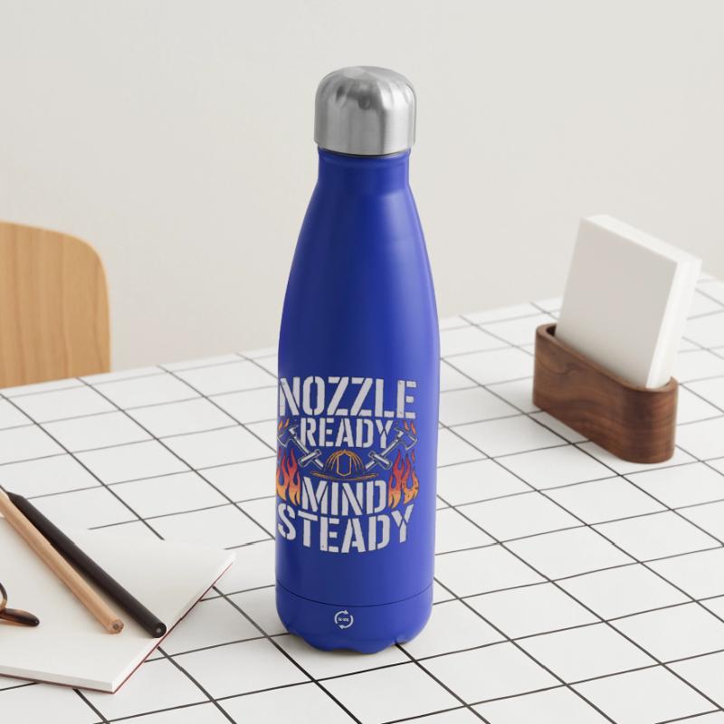 Fire Engineer Nozzle Ready Mind Steady Firefighter Insulated Water Bottle 500 ml