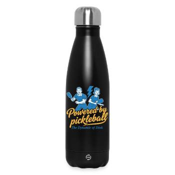 Pickleball angetrieben von Pickleball Die Dynamik von - Thermosflasche 500 ml - Schwarz - Vorne