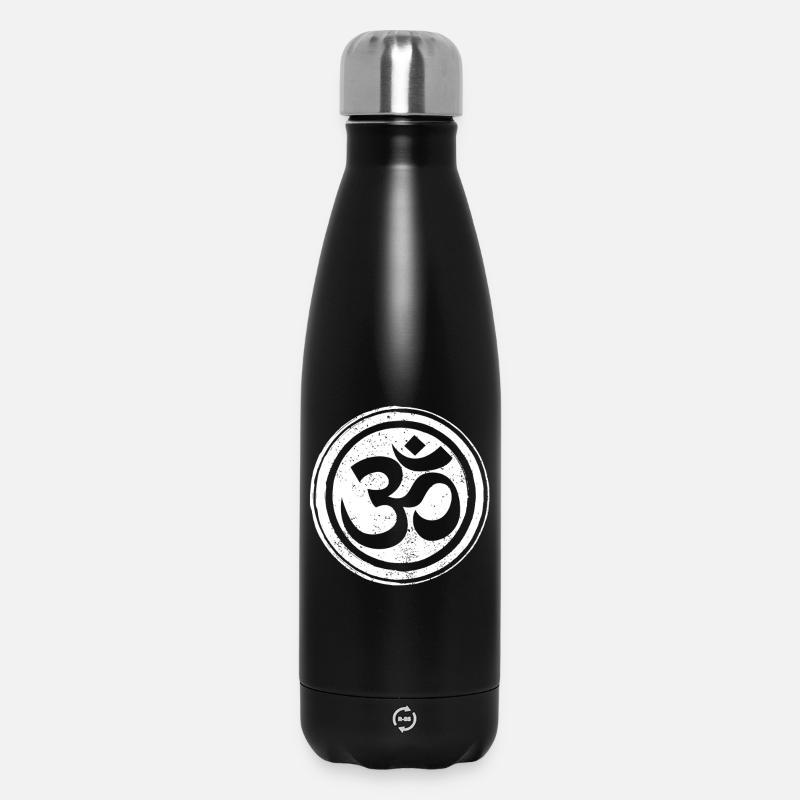 Méditation zen Bouddhisme Bouddhiste Bouddhiste Chakra - Bouteille isotherme 500 ml - noir