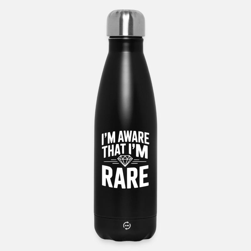 I'm Aware That I'm Rare - Insulated Water Bottle 500 ml - black