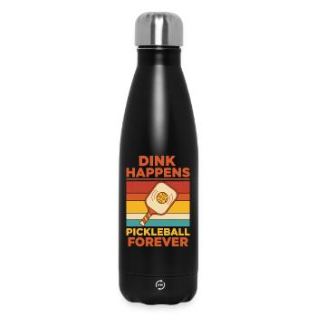 Joueur drôle de pickleball Dink Happens Pickleball - Bouteille isotherme 500 ml - noir - Devant