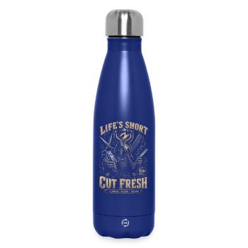 Barber Barbier coupé frais - Bouteille isotherme 500 ml - bleu foncé  - Devant