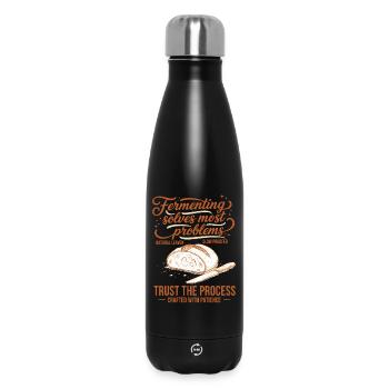 La fermentation du levain résout les problèmes - Bouteille isotherme 500 ml - noir - Devant