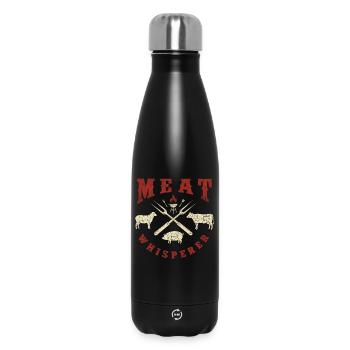 Meat Whisperer BBQ Pitmaster Humor - Thermosflasche 500 ml - Schwarz - Vorne