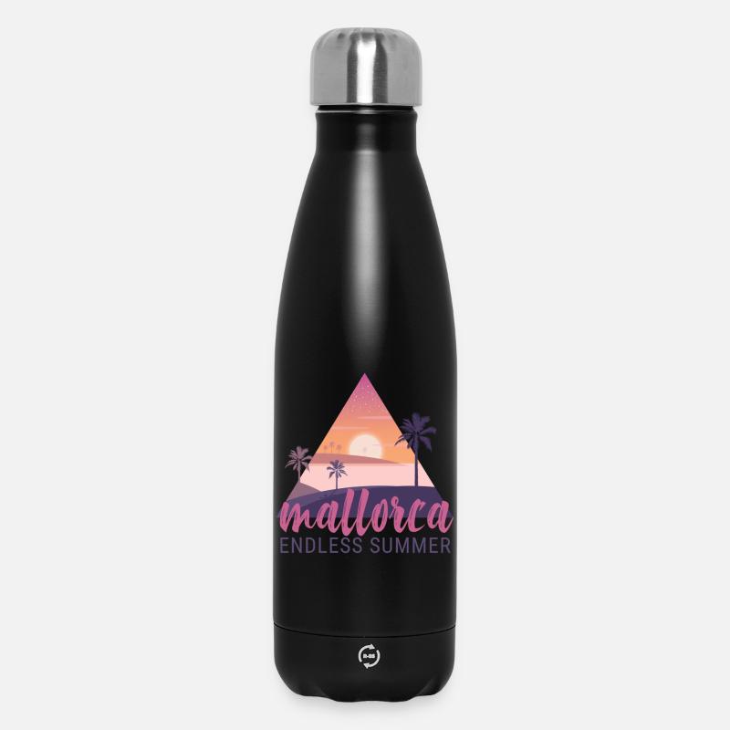 Mallorca Endless Summer Sunset - Insulated Water Bottle 500 ml - black