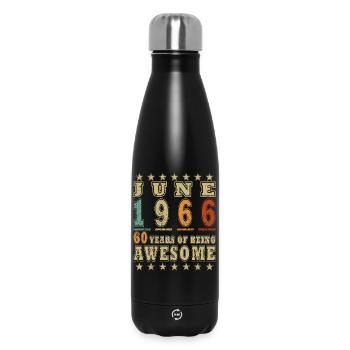 60. Geburtstag Juni 1966 - Thermosflasche 500 ml - Schwarz - Vorne