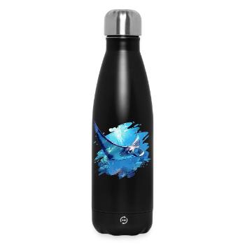 Rochen Mantarochen - Thermosflasche 500 ml - Schwarz - Vorne