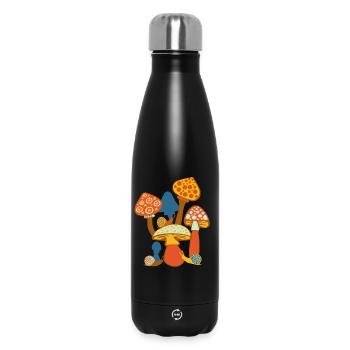 Sweet mushroom picture with snails - Insulated Water Bottle 500 ml - black - Front