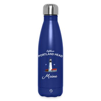 Portland, Lighthouse Head, Maine - Thermosflasche 500 ml - Dunkelblau  - Vorne