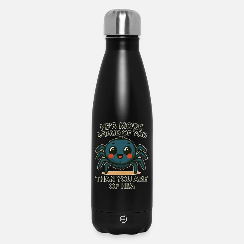 araignée mignon araignée dessin animé - Bouteille isotherme 500 ml - noir