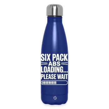 Six Pack Abs Loading... Please Wait - Insulated Water Bottle 500 ml - dark blue  - Front
