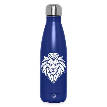 Geometrischer Löwekopf Schwarzweiß - Thermosflasche 500 ml - Dunkelblau  - Vorne