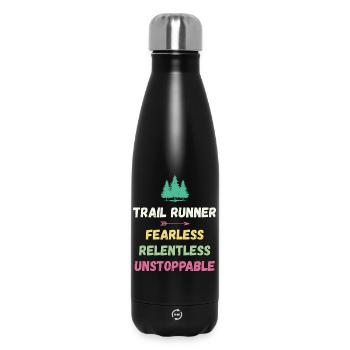 Trail Runner - Intrépide. Implacable. Imparable. - Bouteille isotherme 500 ml - noir - Devant