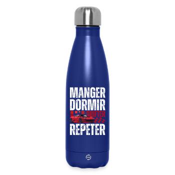 Urban Drift Eats Sleep Repeat - Insulated Water Bottle 500 ml - dark blue  - Front