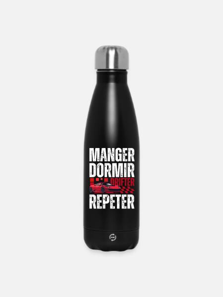 Drift Urbain Mange Dormir Répéter - Bouteille isotherme 500 ml - noir