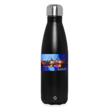 Amsterdam urbane, farbenfrohe Reflexionen - Thermosflasche 500 ml - Schwarz - Vorne